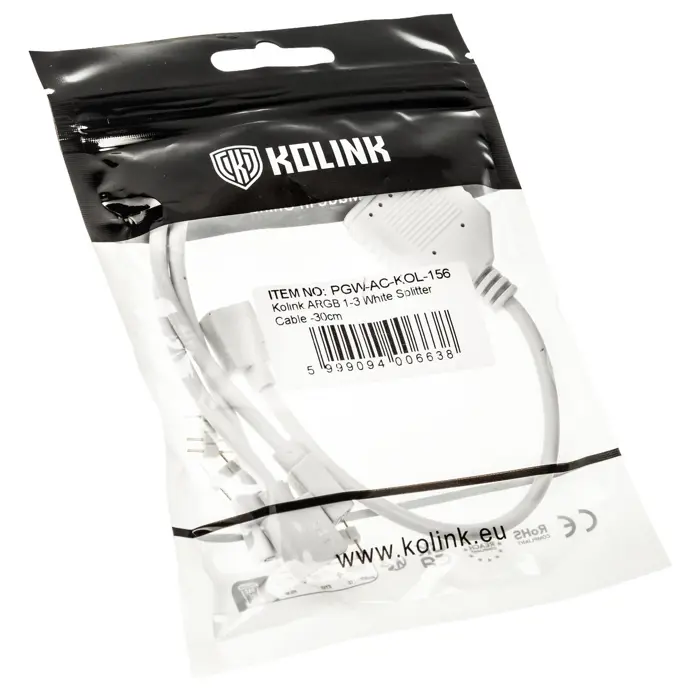 Kolink ARGB 1-3 Splitterkabel - 30cm, white-PGW-AC-KOL-156