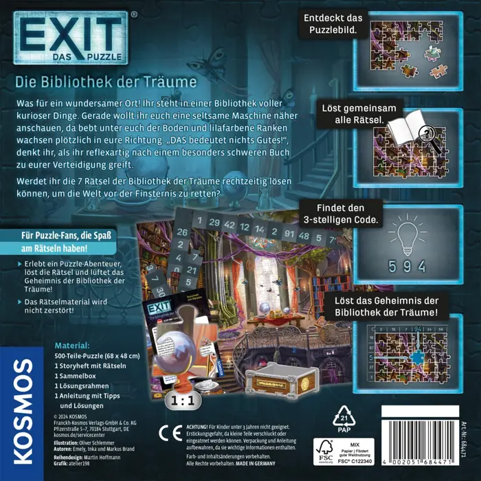 Kosmos EXIT - The Puzzle: The Library of Dreams 500 pieces