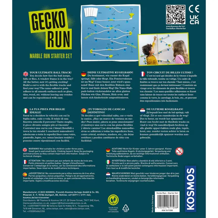 Kosmos Gecko Run - Marble Run Starter Set V1 (international version) - German Edition