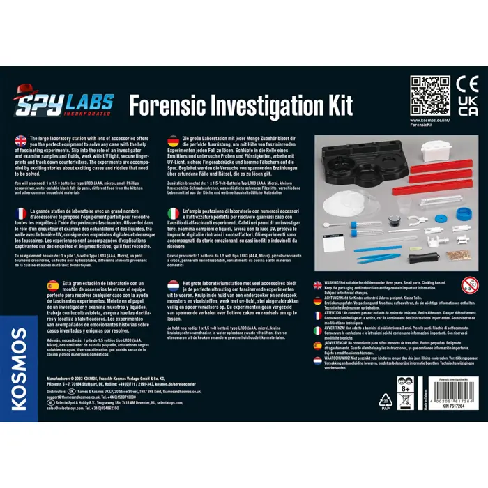 Kosmos Spy Labs Incorporated Forensic Investigation Kit, detective sets international version