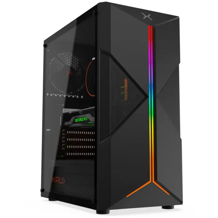 Krux Astral, tower case black, tempered glass