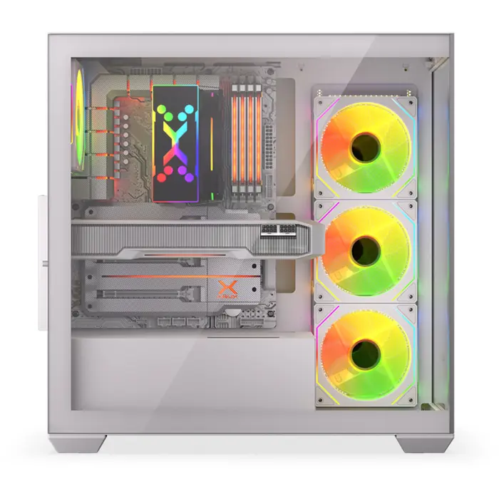 Krux Exo White, Tower case white, Tempered Glass x 2