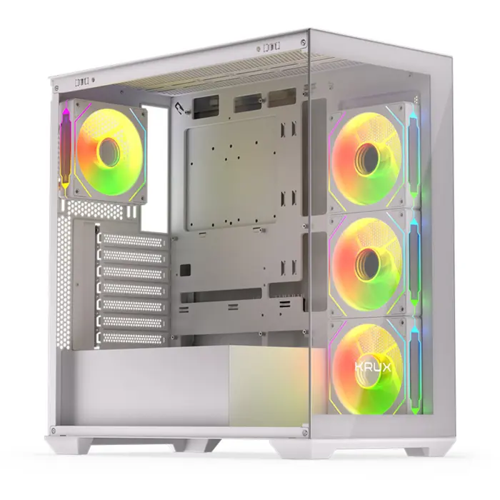 Krux Exo White, Tower case white, Tempered Glass x 2