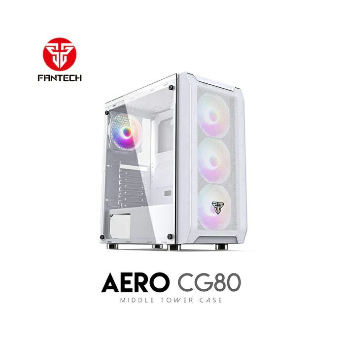 Kućište FANTECH Aero CG80 Space Edition, ATX, window, 4xLED, bijelo