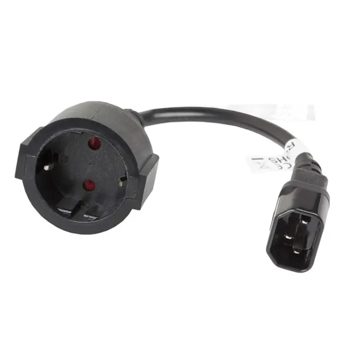 Lanberg CA-C14E-10CC-0018-BK power cable Black C14 coupler