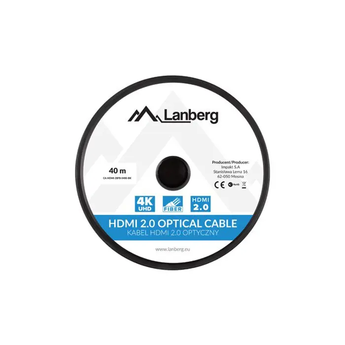 Lanberg CA-HDMI-20FB-0300-BK optical cable HDMI M/M 30m v2.0 4K