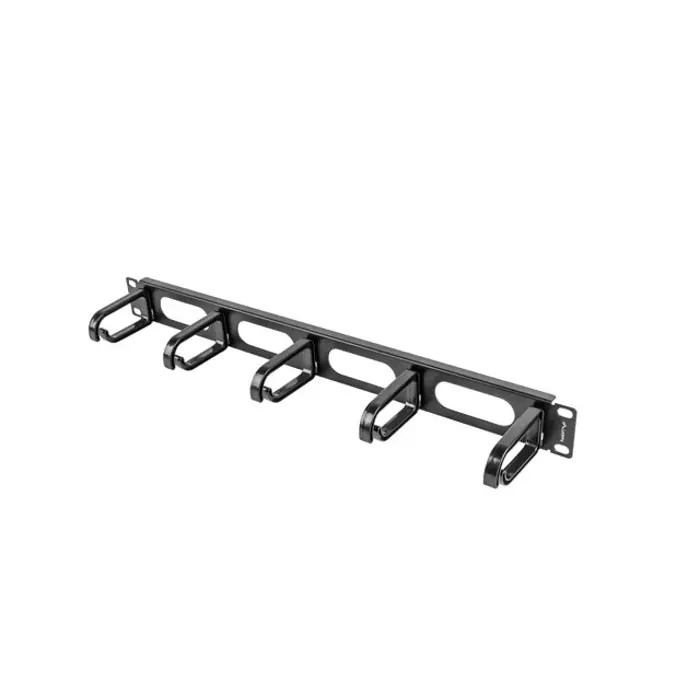 LANBERG CABLE ORGANISER 19" (1U, TYPE B, BLACK) AK-1205-B