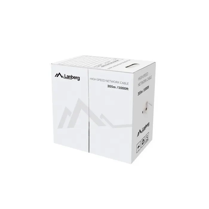 LANBERG CABLE UTP CAT.5E 305M WIRE CU BLACK FLUKE