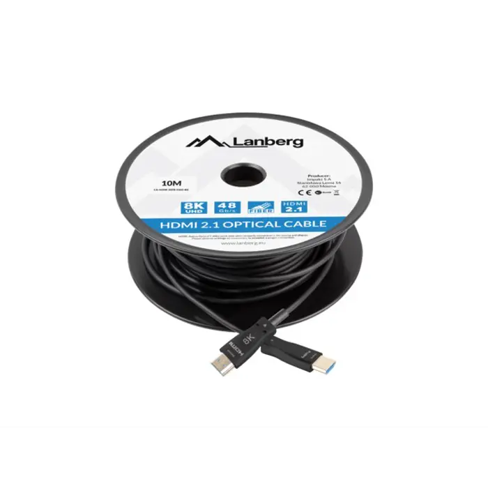 LANBERG HDMI CABLE LANBERG HDMI CABLE M/M V2.1 10M OPTICAL AOC BLACK