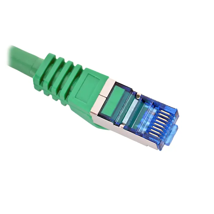 LANBERG PATCHCORD S/FTP CAT.6A 0.5M GREEN LSZH