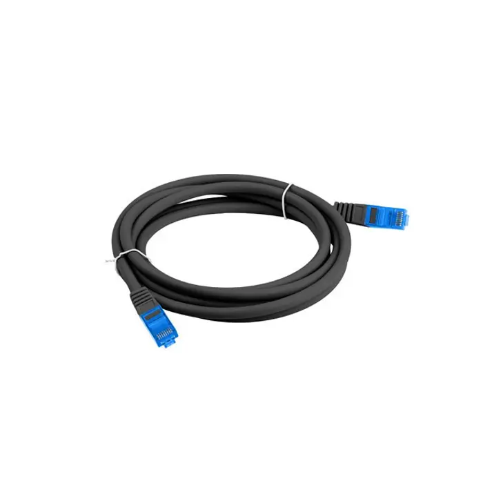 LANBERG PATCHCORD S/FTP CAT.6A 5M BLACK LSZH