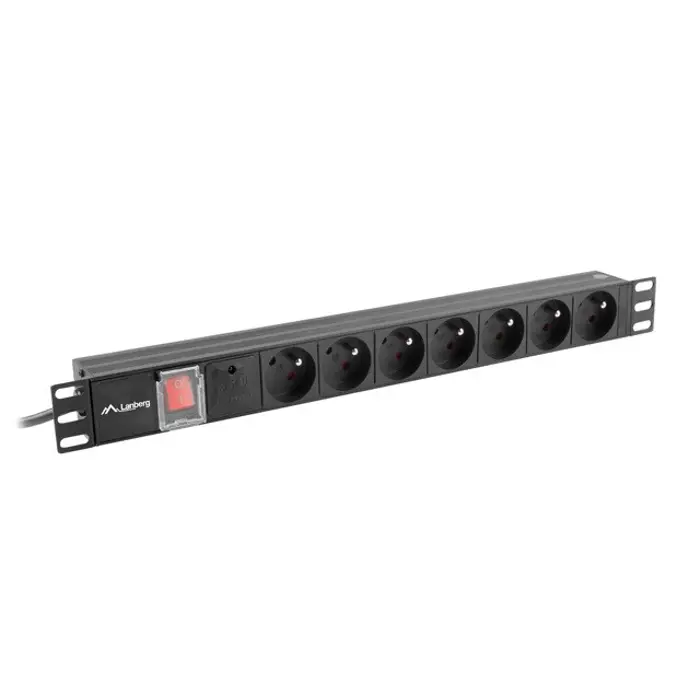LANBERG PDU RACK POWER STRIP (1U,16A,7X 230V,2M)