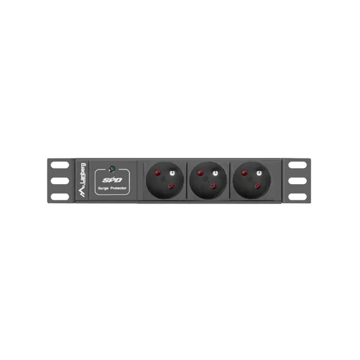 LANBERG POWER STRIP RACK 10" (1U, 10A, 3X 230V PL)