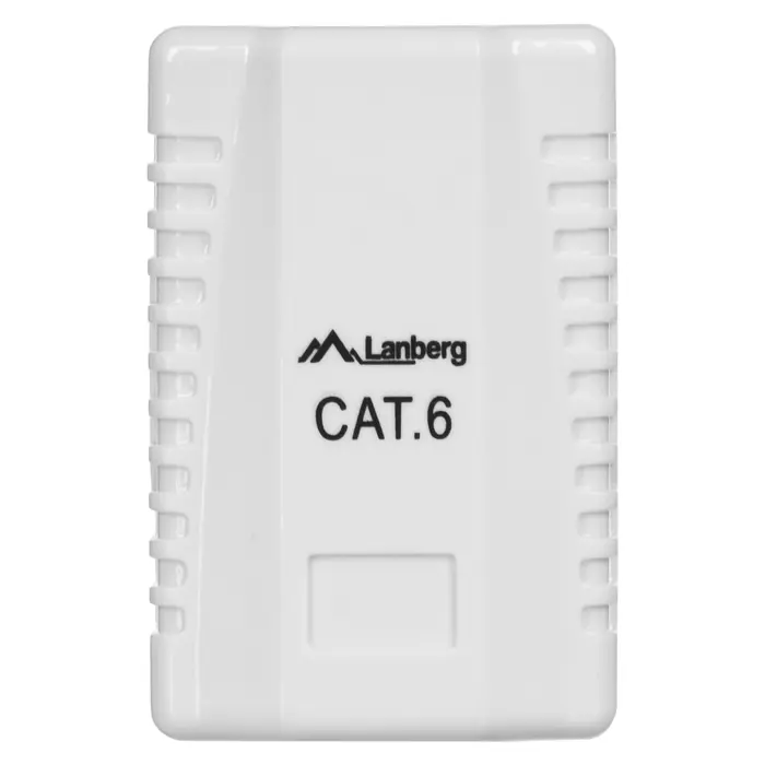 LANBERG SURFACE MOUNTING SOCKET CAT.6 1XRJ45 WHITE