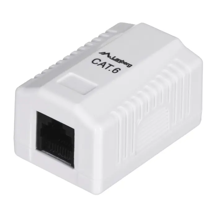 LANBERG SURFACE MOUNTING SOCKET CAT.6 1XRJ45 WHITE