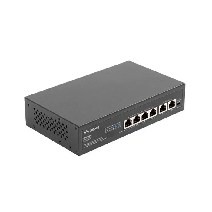 Lanberg Switch PoE+ Rack 10"/19" RSFE-4P-2FE-60