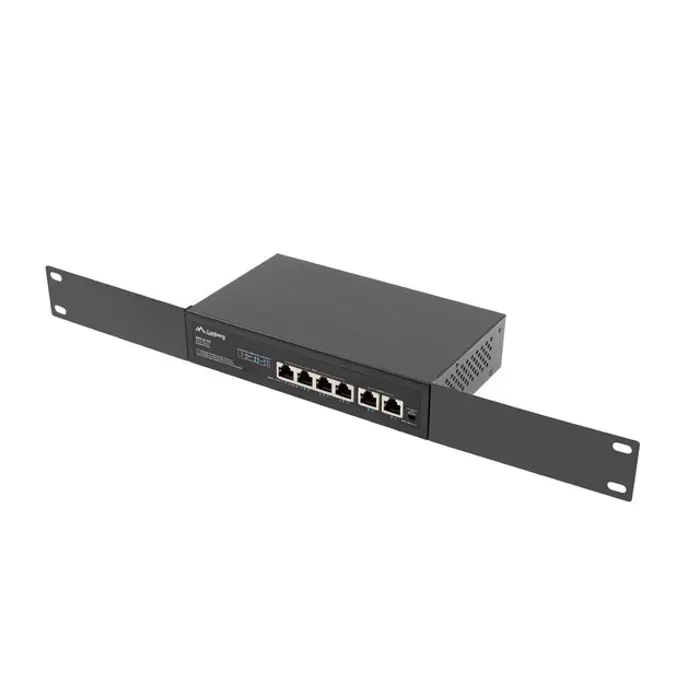 Lanberg Switch PoE+ Rack 10"/19" RSFE-4P-2FE-60