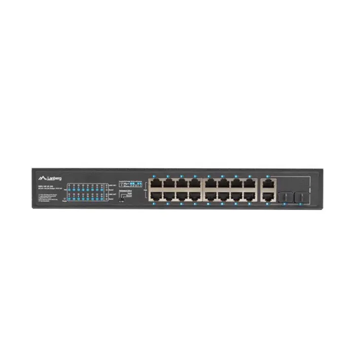 Lanberg Switch rack 19" POE+ 16x 100MB /2X COMBO GIGABIT ETHERNET 250W