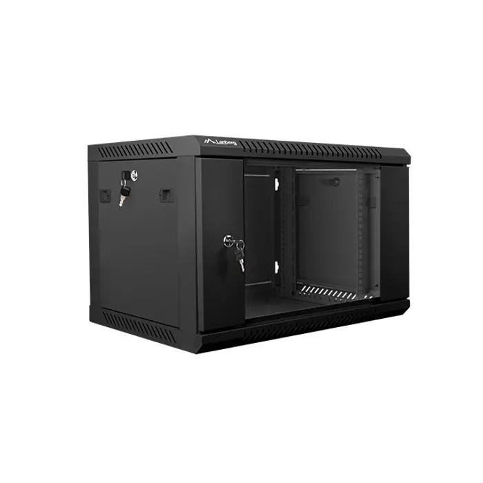 Lanberg wall mounted 19" rack cabinet 6U 600x450 black wf01-6406-10b