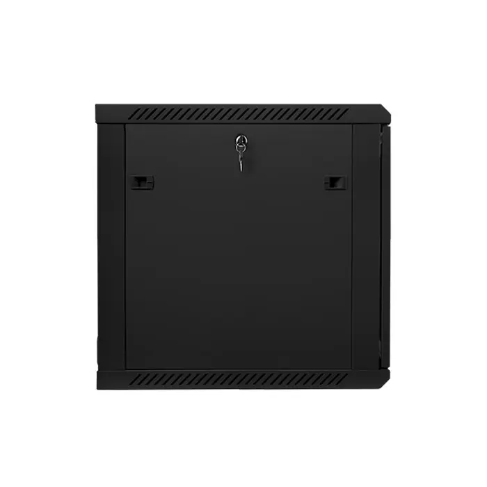 Lanberg wall-mounted installation rack cabinet 19'' 12U 600x600mm black (glass door)