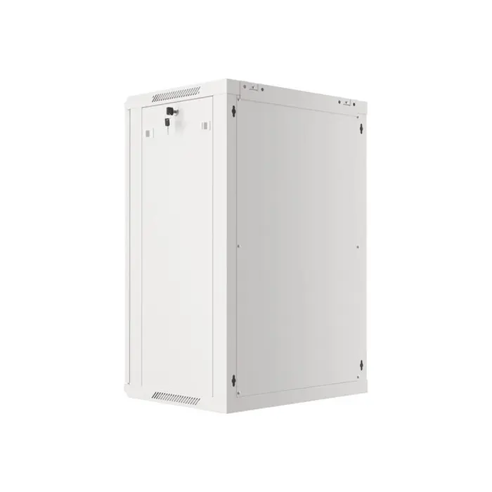 Lanberg wall-mounted installation rack cabinet 19'' 18U 600x450mm gray (glass door)
