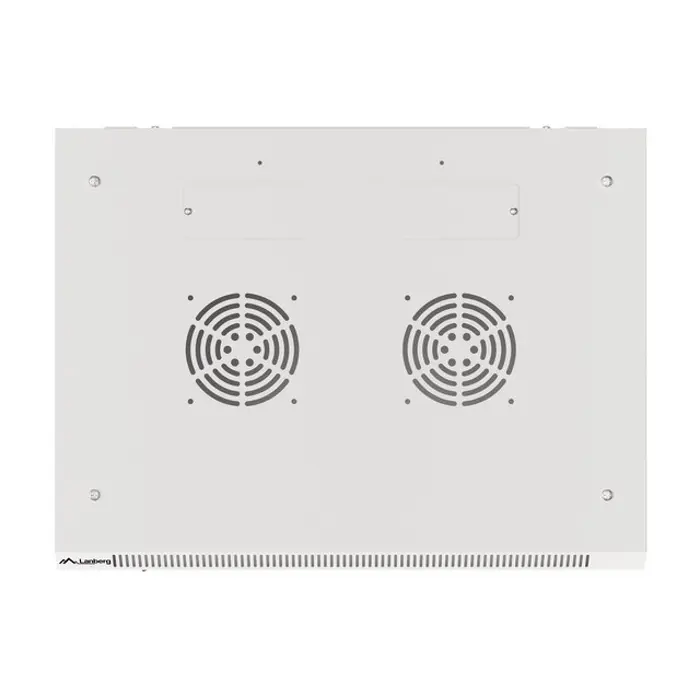 Lanberg wall-mounted installation rack cabinet 19'' 18U 600x450mm gray (glass door)