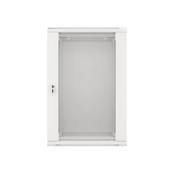 Lanberg wall-mounted installation rack cabinet 19'' 18U 600x450mm gray (glass door)