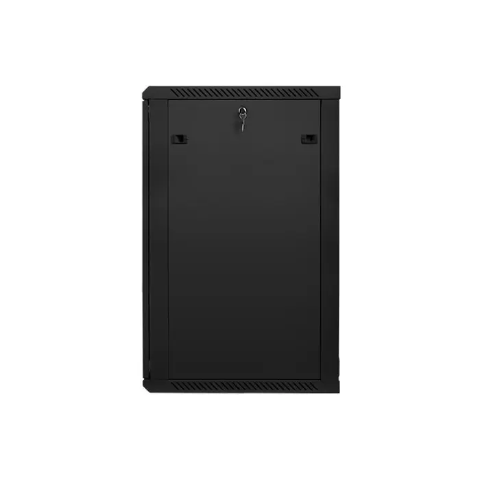 Lanberg wall-mounted installation rack cabinet 19'' 22U 600x600mm black (glass door)