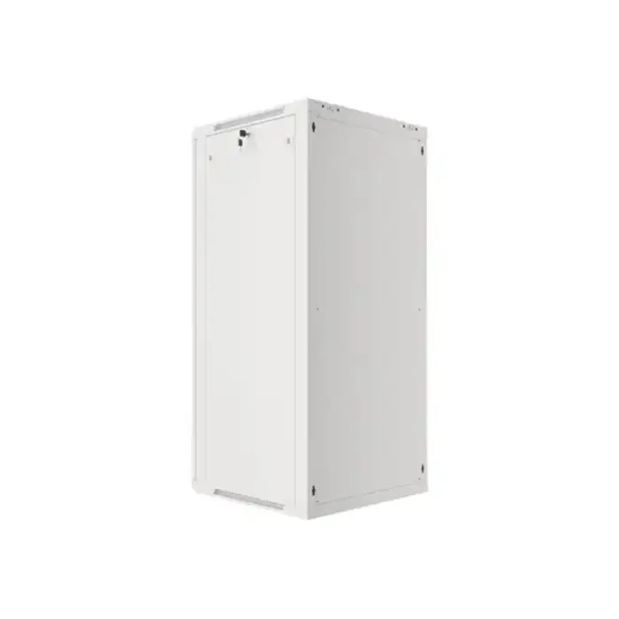 Lanberg wall-mounted installation rack cabinet 19'' 27U 600x600mm gray (glass door)