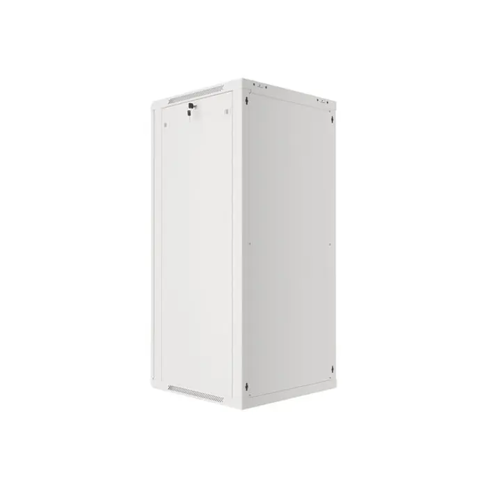 Lanberg wall-mounted installation rack cabinet 19'' 27U 600x600mm gray (glass door)