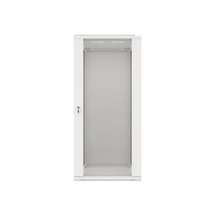 Lanberg wall-mounted installation rack cabinet 19'' 27U 600x600mm gray (glass door)