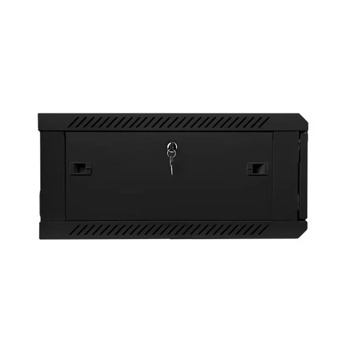 Lanberg wall-mounted installation rack cabinet 19'' 4U 600x600mm black (glass door)