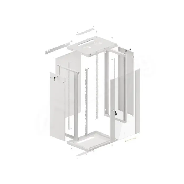 Lanberg Wall mounting rack cabinet 19'' 22U 600x450mm Grey