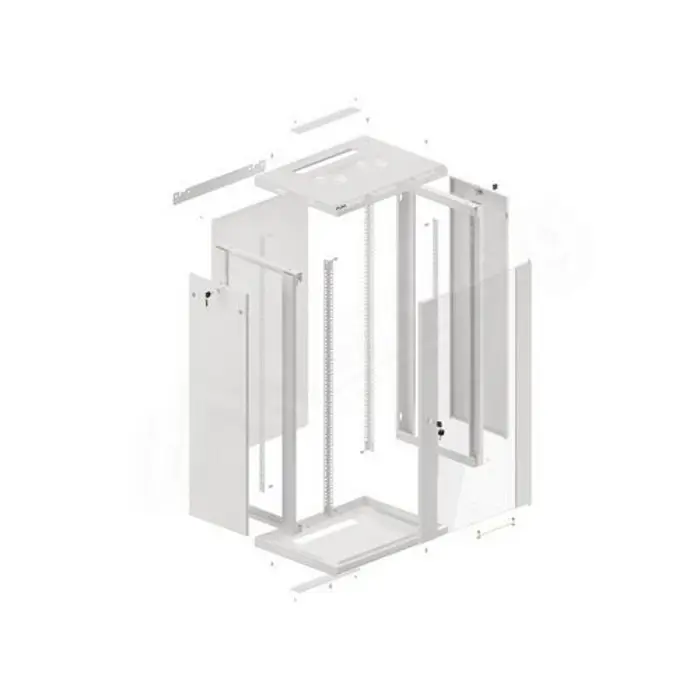 Lanberg Wall mounting rack cabinet 19'' 22U 600x450mm Grey
