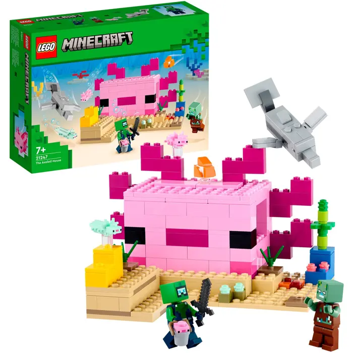 LEGO 21247 Minecraft The Axolotl House, construction toy