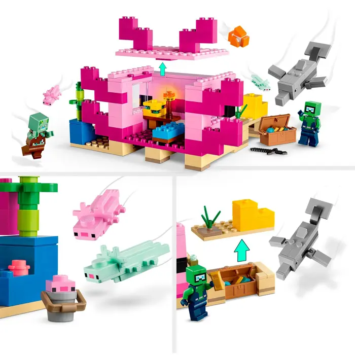 LEGO 21247 Minecraft The Axolotl House, construction toy