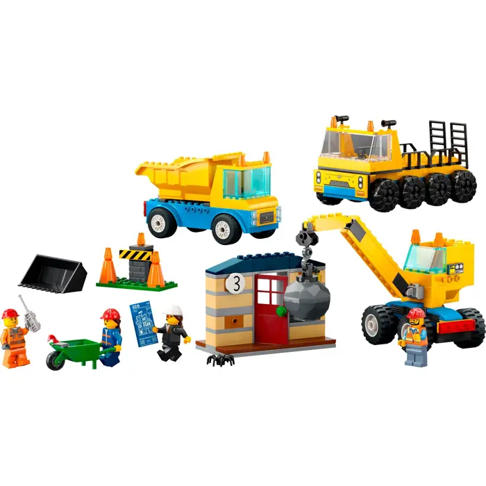 LEGO 60391 City Construction Vehicles and Crane with Wrecking Ball Construction Toy