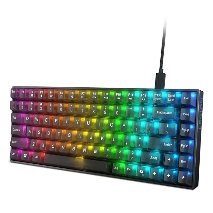 Lenovo Legion K510 Mini Pro keyboard Gaming USB US English Black, Transparent
