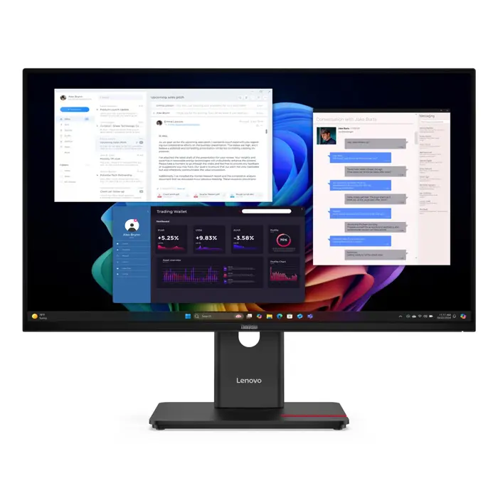 Lenovo ThinkVision T27UD-40 LED display 68.6 cm (27") 3840 x 2160 pixels 4K Ultra HD LCD Black
