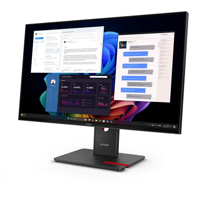Lenovo ThinkVision T27UD-40 LED display 68.6 cm (27") 3840 x 2160 pixels 4K Ultra HD LCD Black