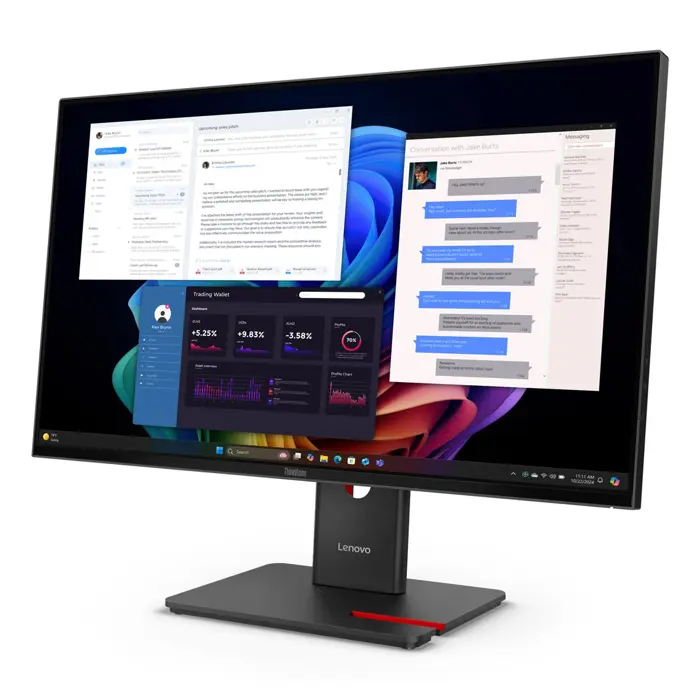 Lenovo ThinkVision T27UD-40 LED display 68.6 cm (27") 3840 x 2160 pixels 4K Ultra HD LCD Black