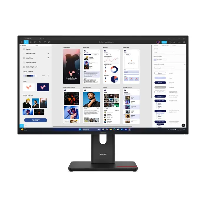 Lenovo ThinkVision T32UD-40 LED display 80 cm (31.5") 3840 x 2160 pixels 4K Ultra HD LCD Black