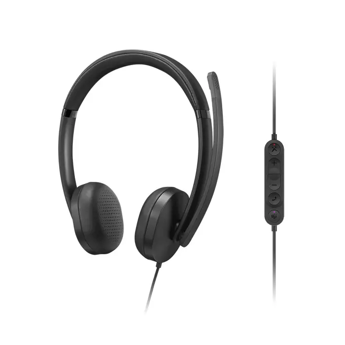 Lenovo VoIP 5000 Wired Headset w/ Mic, USB A/C, Bl