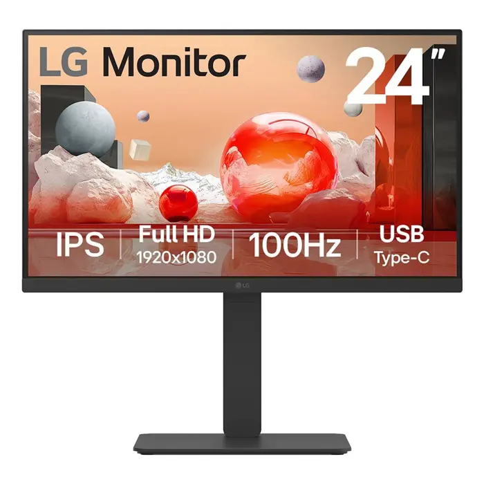 LG 24" 24BA650-B Full HD HDMI DP DaisyChain IPS Black 16:9
