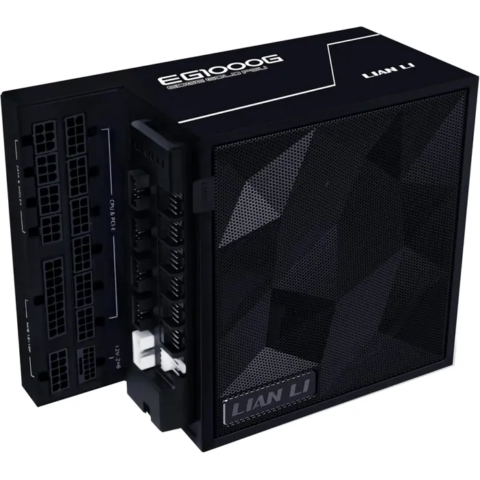Lian Li EDGE GOLD 1000 80 PLUS Gold napajanje, PCIe 5.1, ATX 3.1 - 1.000 Watt, black, inkl. USB-Hub-EG1000G BLACK
