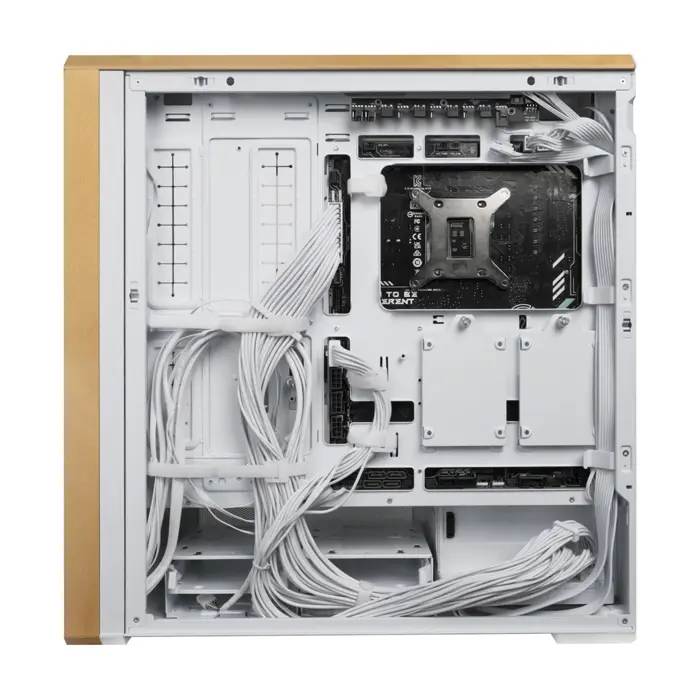 Lian Li Lancool LAN217W computer case Midi Tower White, Wood
