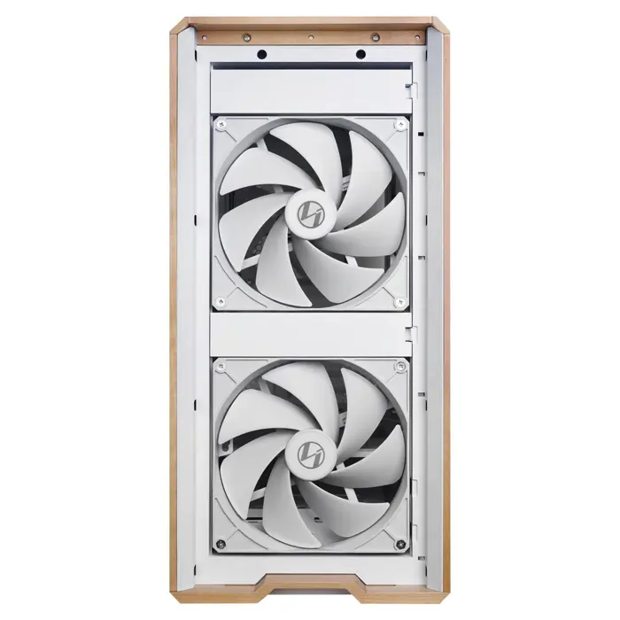 Lian Li Lancool LAN217W computer case Midi Tower White, Wood