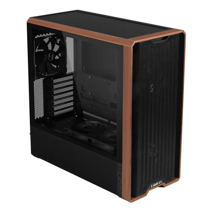 Lian Li Lancool LAN217X computer case Midi Tower Black, Wood