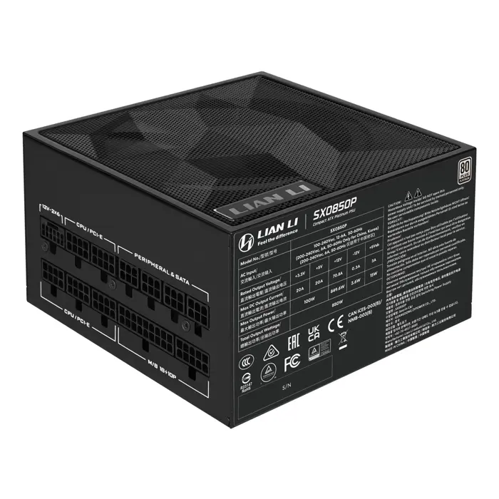 Lian Li SX0850P power supply unit 850 W 20+4 pin ATX ATX Black