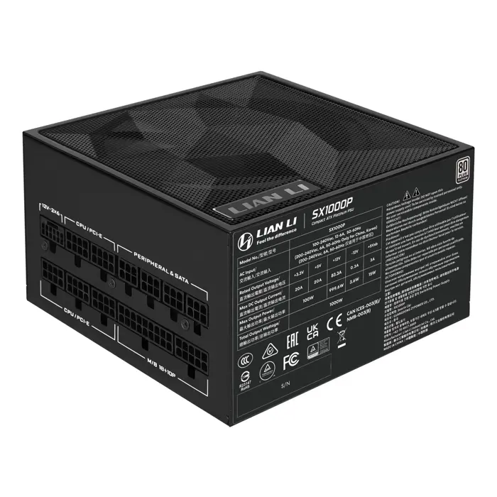 Lian Li SX1000P power supply unit 1000 W 20+4 pin ATX ATX Black